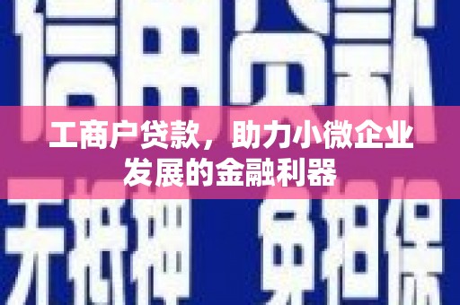 西固工商户贷款，助力小微企业发展的金融利器