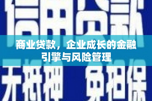 西固商业贷款，企业成长的金融引擎与风险管理
