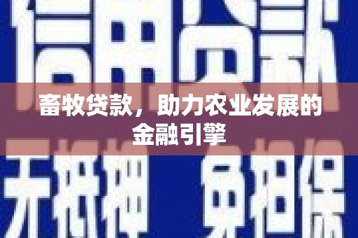西固畜牧贷款，助力农业发展的金融引擎