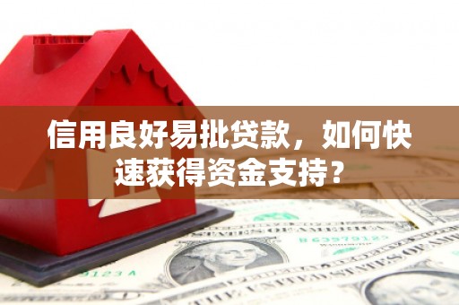 西固信用良好易批贷款，如何快速获得资金支持？