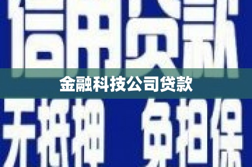 西固金融科技公司贷款