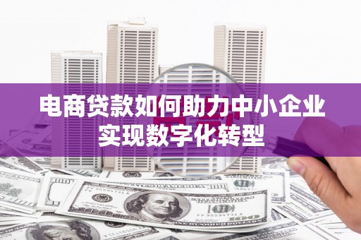西固电商贷款如何助力中小企业实现数字化转型