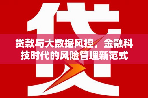 西固贷款与大数据风控，金融科技时代的风险管理新范式