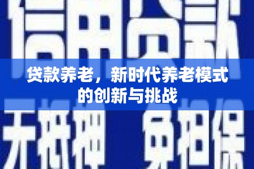 西固贷款养老，新时代养老模式的创新与挑战