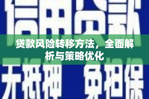西固贷款风险转移方法，全面解析与策略优化