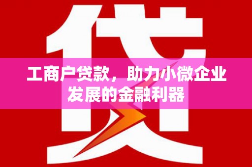 西固工商户贷款，助力小微企业发展的金融利器