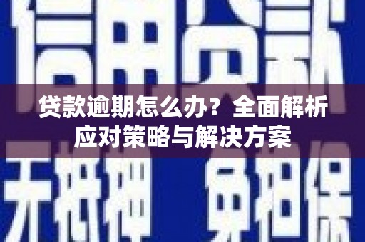 西固贷款逾期怎么办？全面解析应对策略与解决方案