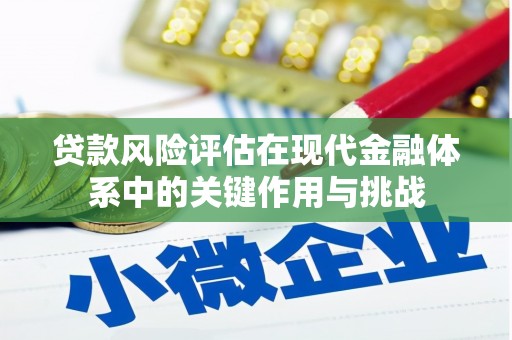 西固贷款风险评估在现代金融体系中的关键作用与挑战