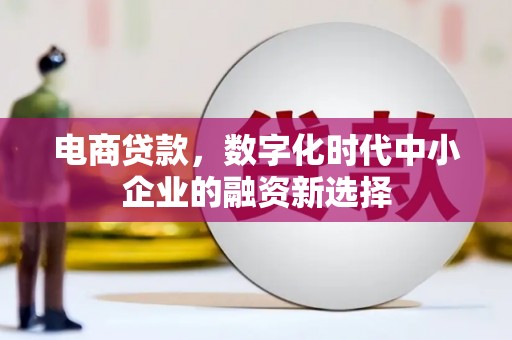 西固电商贷款，数字化时代中小企业的融资新选择