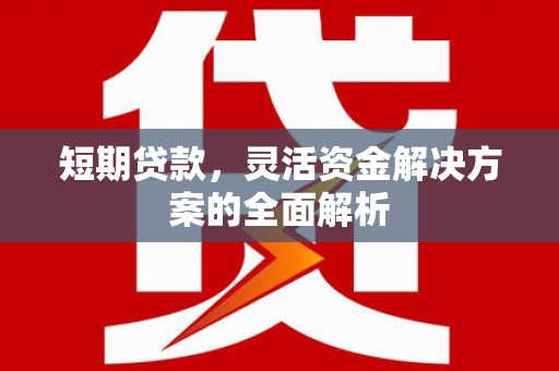 西固短期贷款，灵活资金解决方案的全面解析