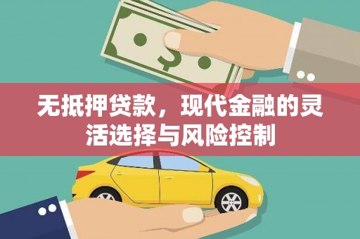 西固无抵押贷款，现代金融的灵活选择与风险控制