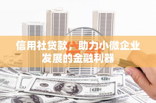 西固信用社贷款，助力小微企业发展的金融利器