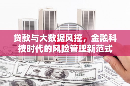 西固贷款与大数据风控，金融科技时代的风险管理新范式
