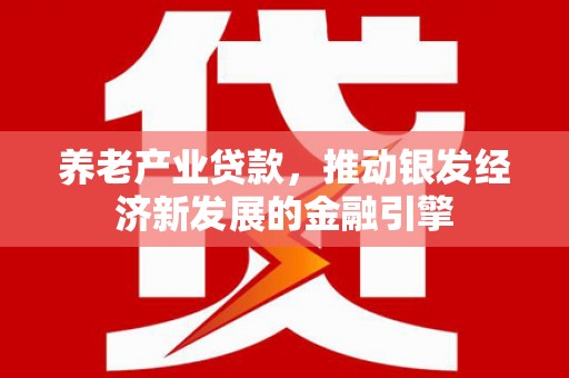 西固养老产业贷款，推动银发经济新发展的金融引擎