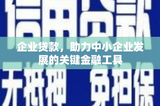 西固企业贷款，助力中小企业发展的关键金融工具