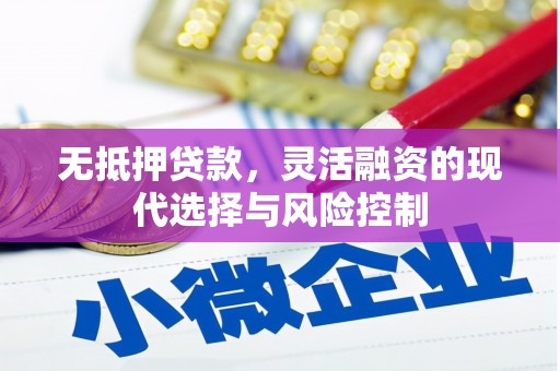 西固无抵押贷款，灵活融资的现代选择与风险控制