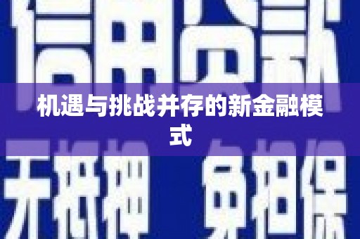 西固机遇与挑战并存的新金融模式