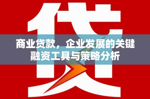 西固商业贷款，企业发展的关键融资工具与策略分析