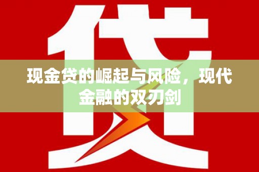 西固现金贷的崛起与风险，现代金融的双刃剑