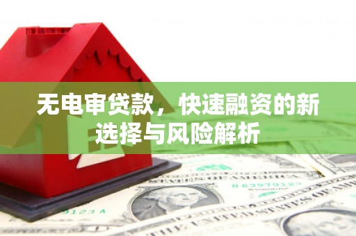 西固无电审贷款，快速融资的新选择与风险解析