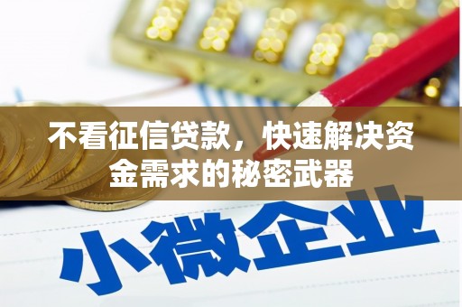 西固不看征信贷款，快速解决资金需求的秘密武器