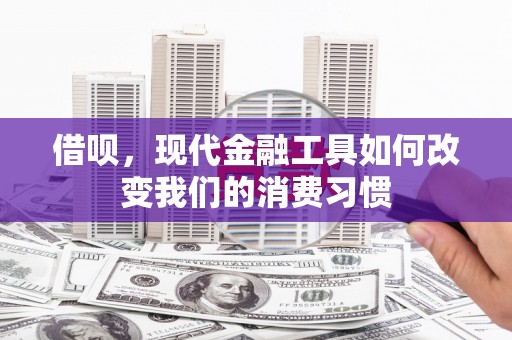 西固借呗，现代金融工具如何改变我们的消费习惯