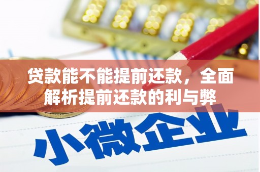 西固贷款能不能提前还款，全面解析提前还款的利与弊