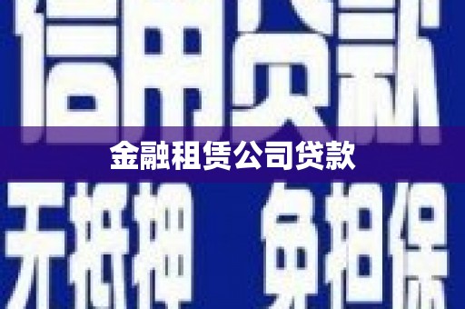 西固金融租赁公司贷款