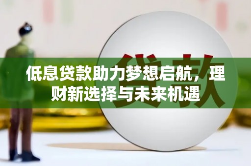 西固低息贷款助力梦想启航，理财新选择与未来机遇